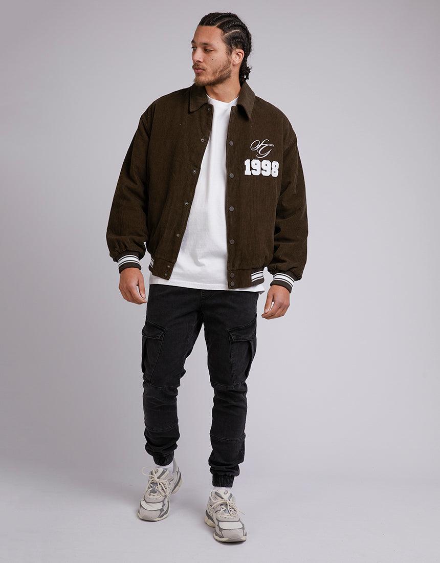 St. Goliath-Cord Varsity Jacket Brown-Edge Clothing