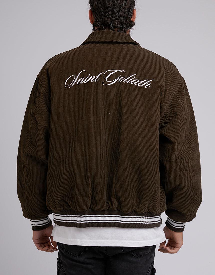 St. Goliath-Cord Varsity Jacket Brown-Edge Clothing