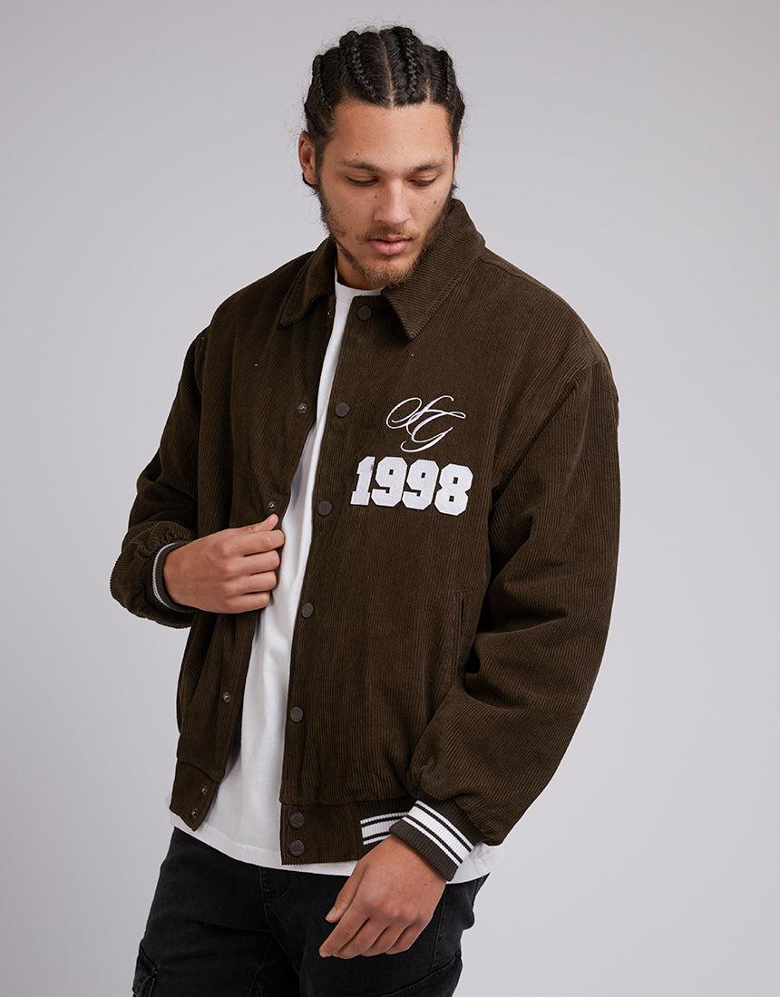 St. Goliath-Cord Varsity Jacket Brown-Edge Clothing