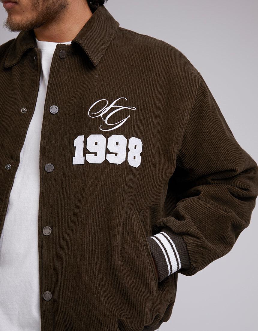 St. Goliath-Cord Varsity Jacket Brown-Edge Clothing