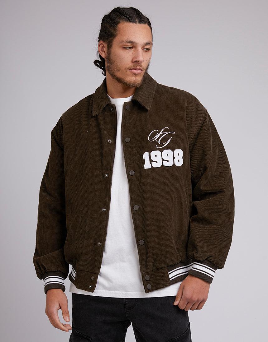 St. Goliath-Cord Varsity Jacket Brown-Edge Clothing