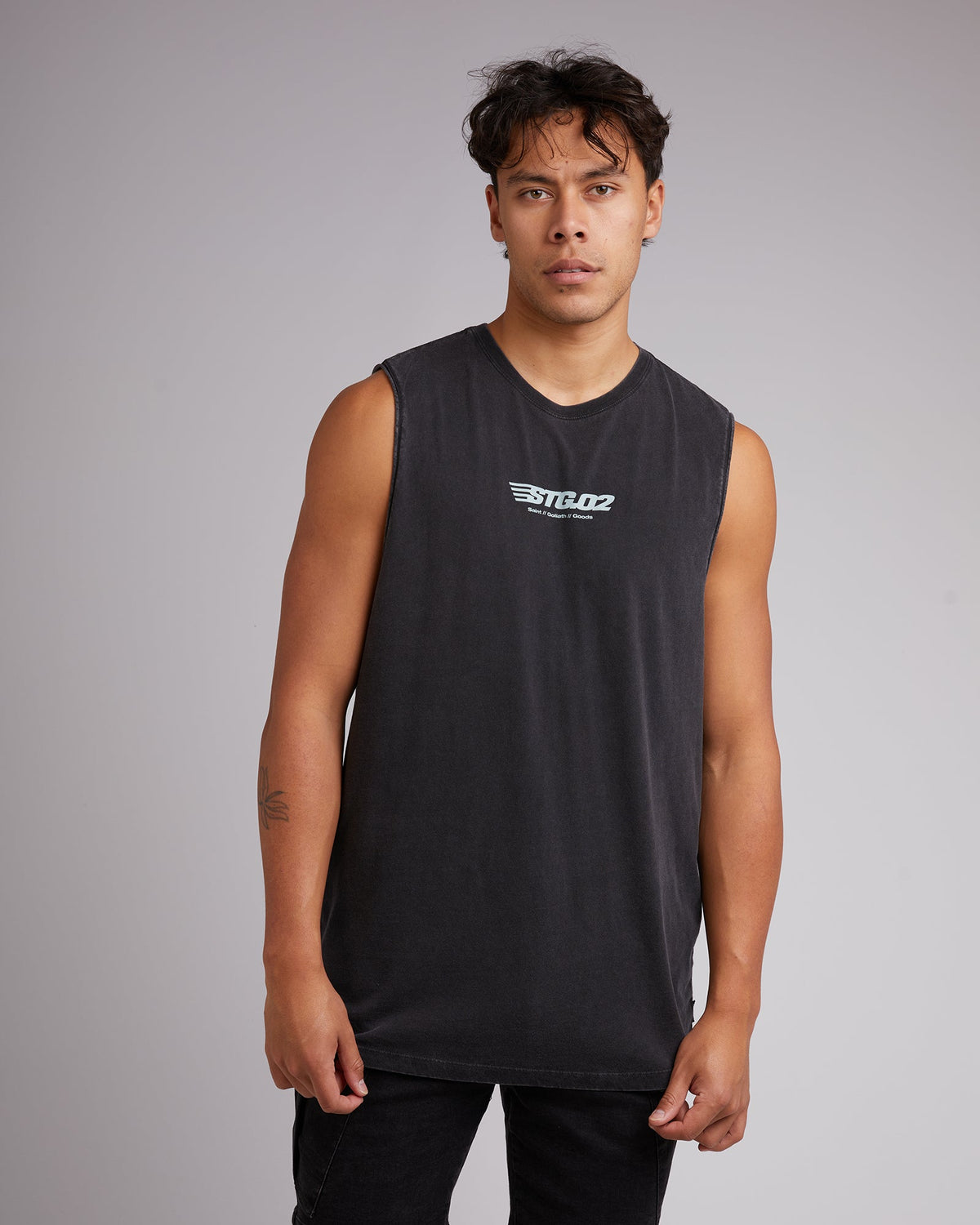St. Goliath-Prism Muscle Washed Black-Edge Clothing