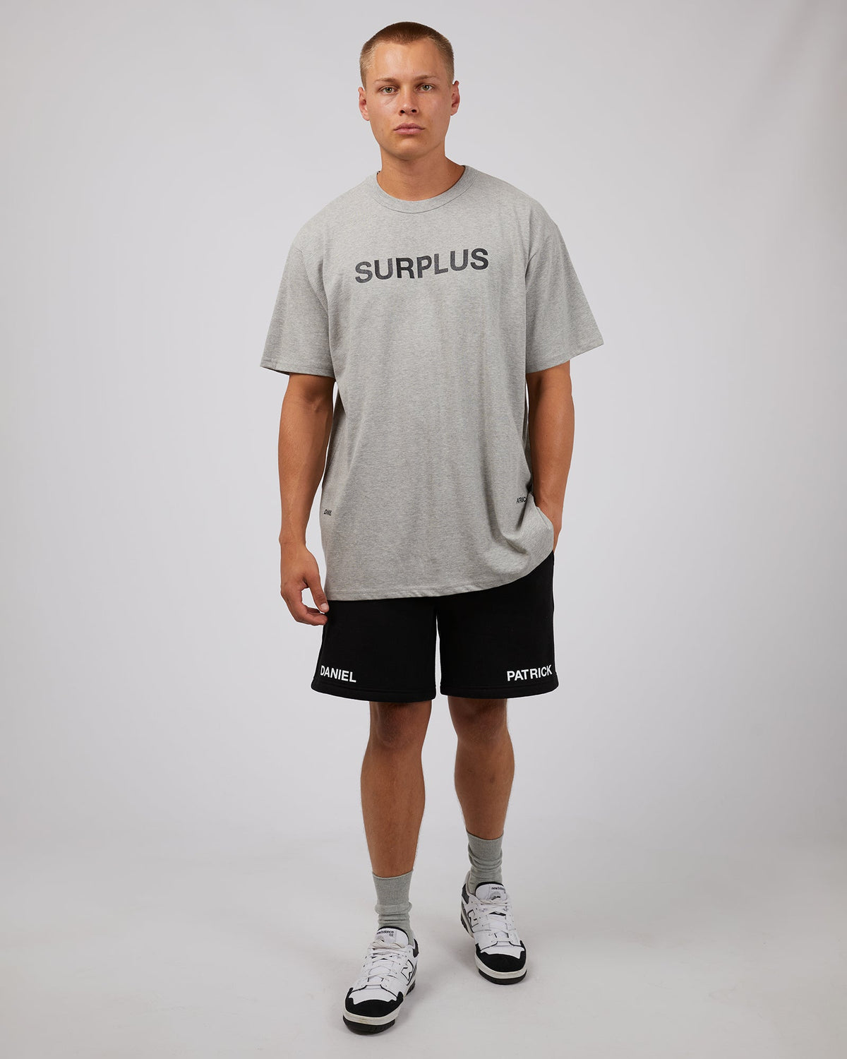 Surplus Daniel Patrick-Surplus Logo Tee Grey-Edge Clothing