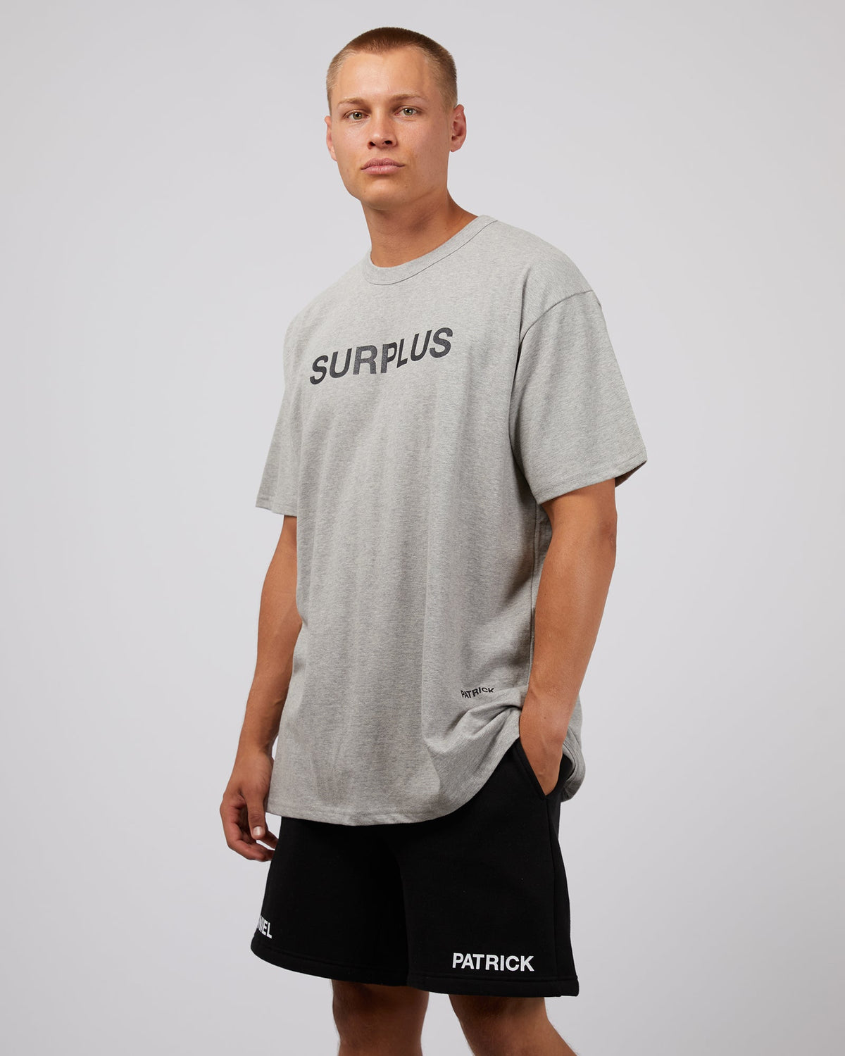 Surplus Daniel Patrick-Surplus Logo Tee Grey-Edge Clothing