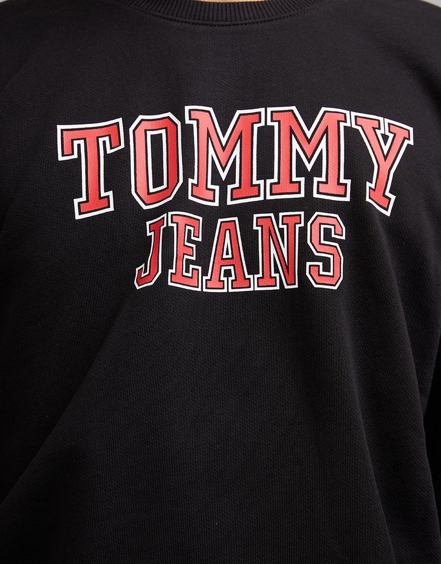 Tommy Hilfiger-Graphic Crew Black-Edge Clothing