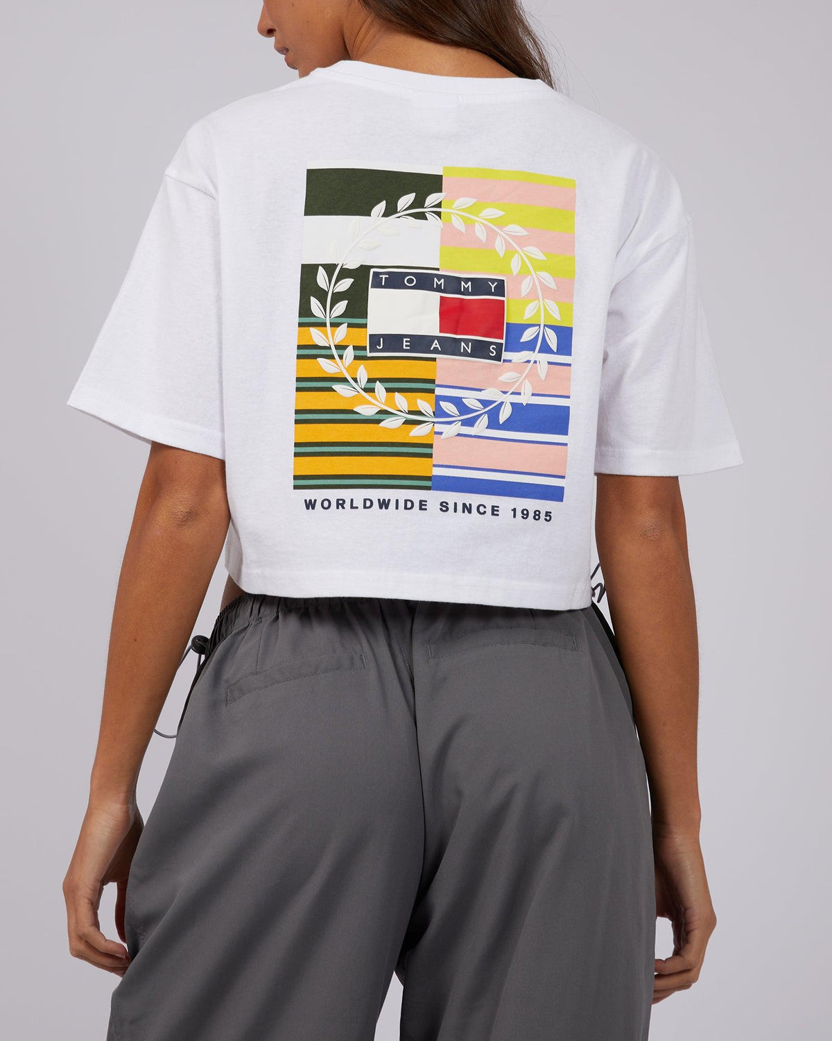 Tommy Hilfiger-Tjw Ovr Crp Tj Luxe Tee White-Edge Clothing