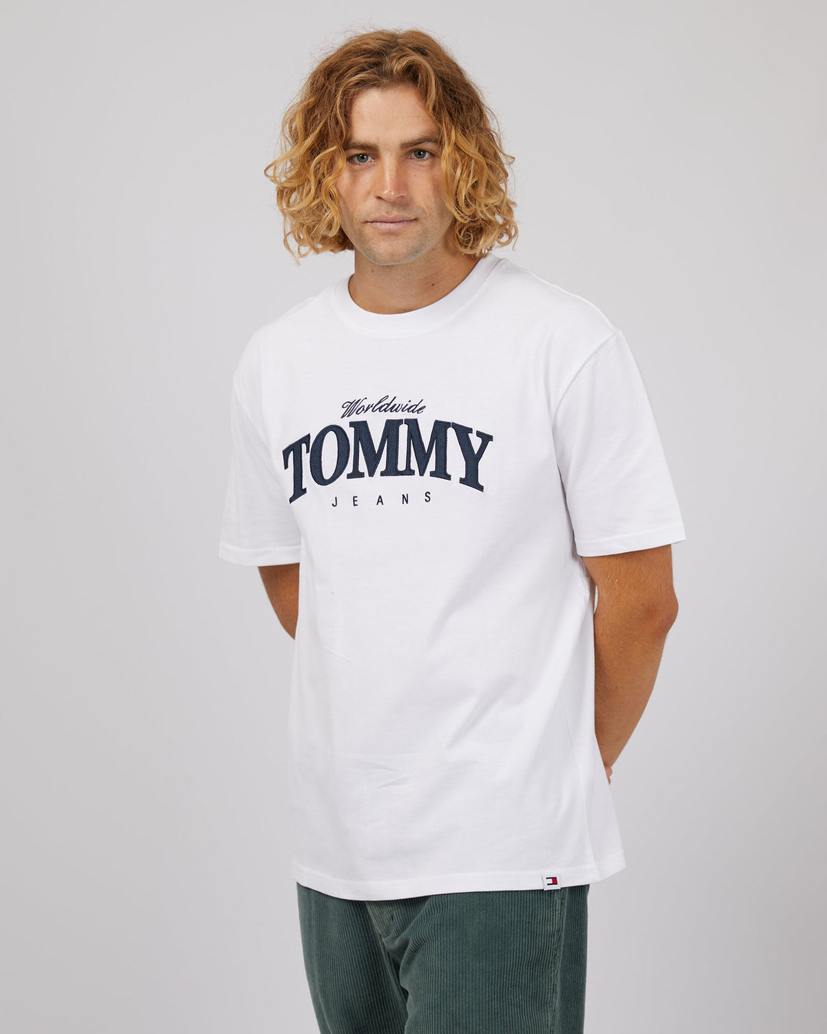 Tommy Hilfiger-Varsity Luxe Tee White-Edge Clothing