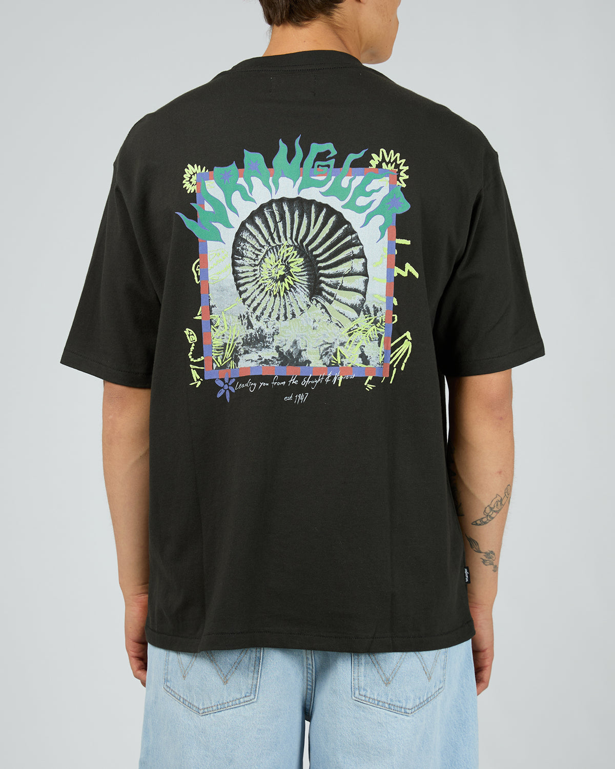 Fossil Shell Slacket Tee Worn Black