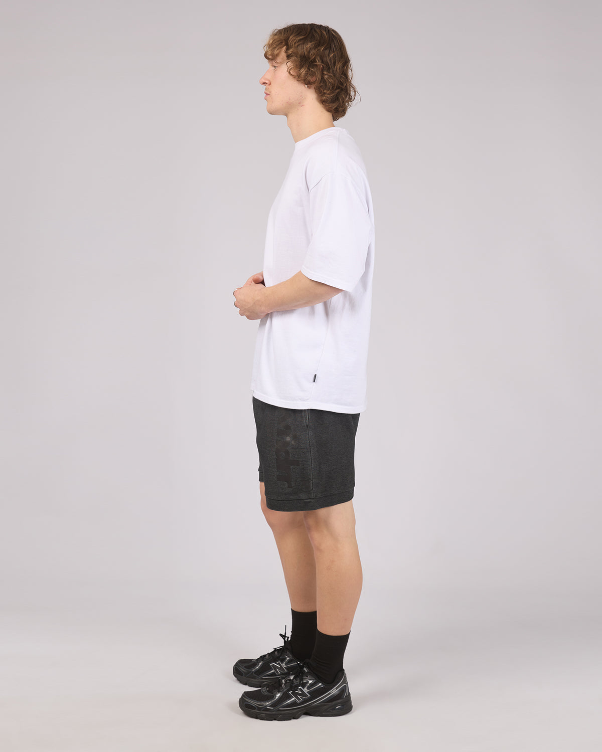Offcut Tech Trackshort Washed Black