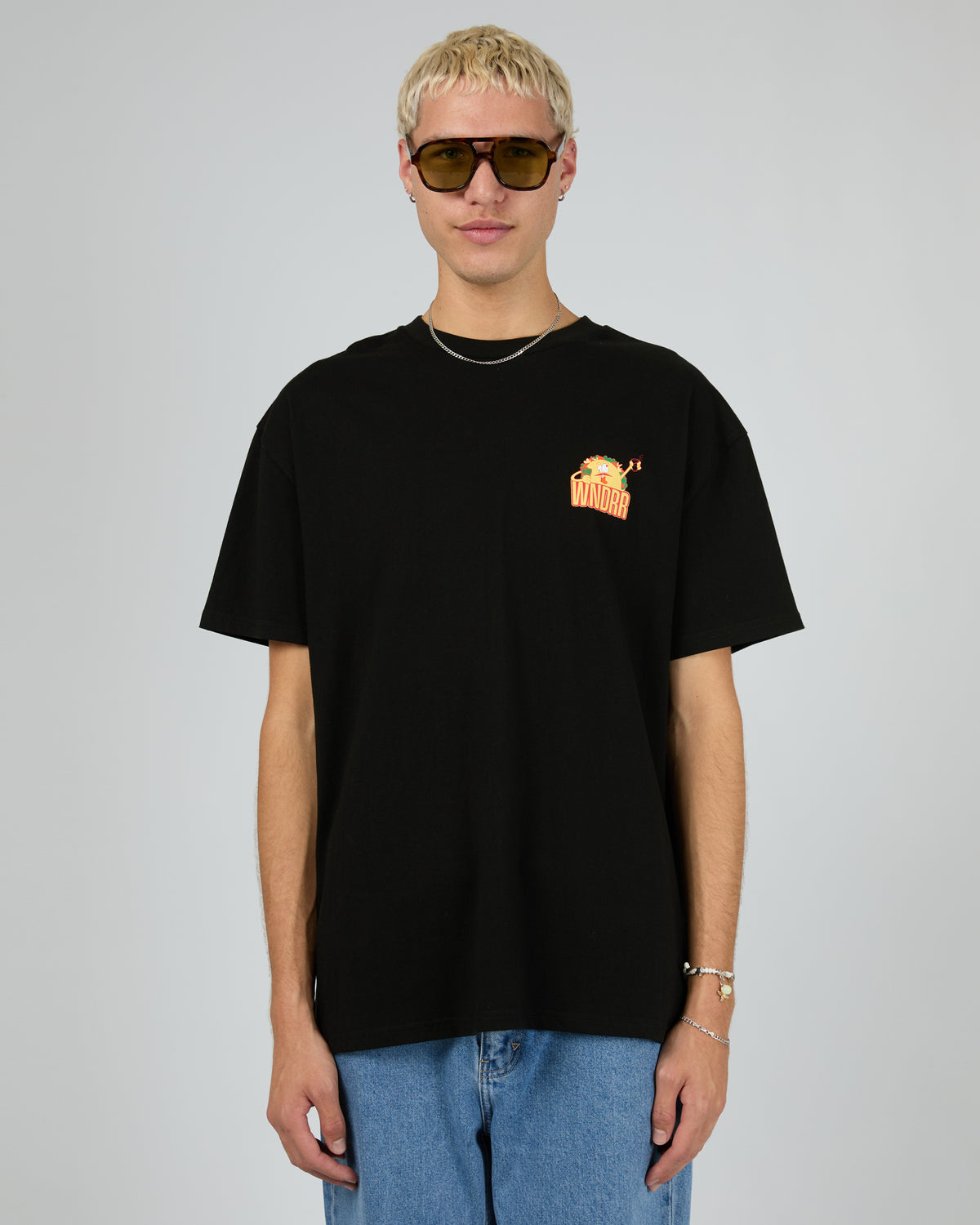 Taco Box Fit Tee Black