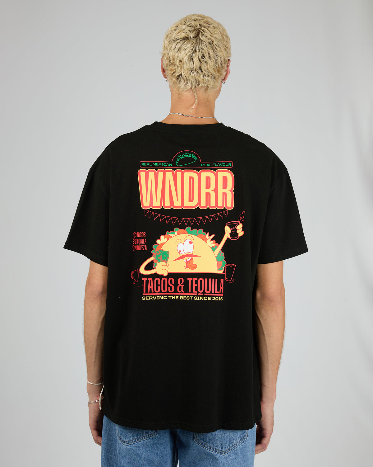 Taco Box Fit Tee Black