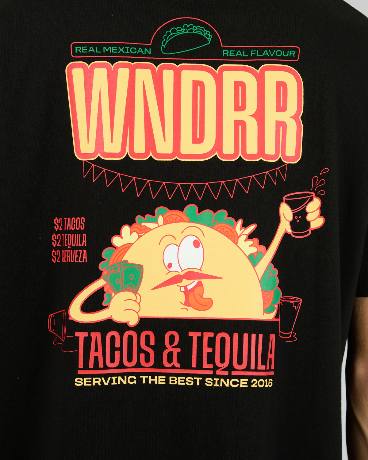 Taco Box Fit Tee Black