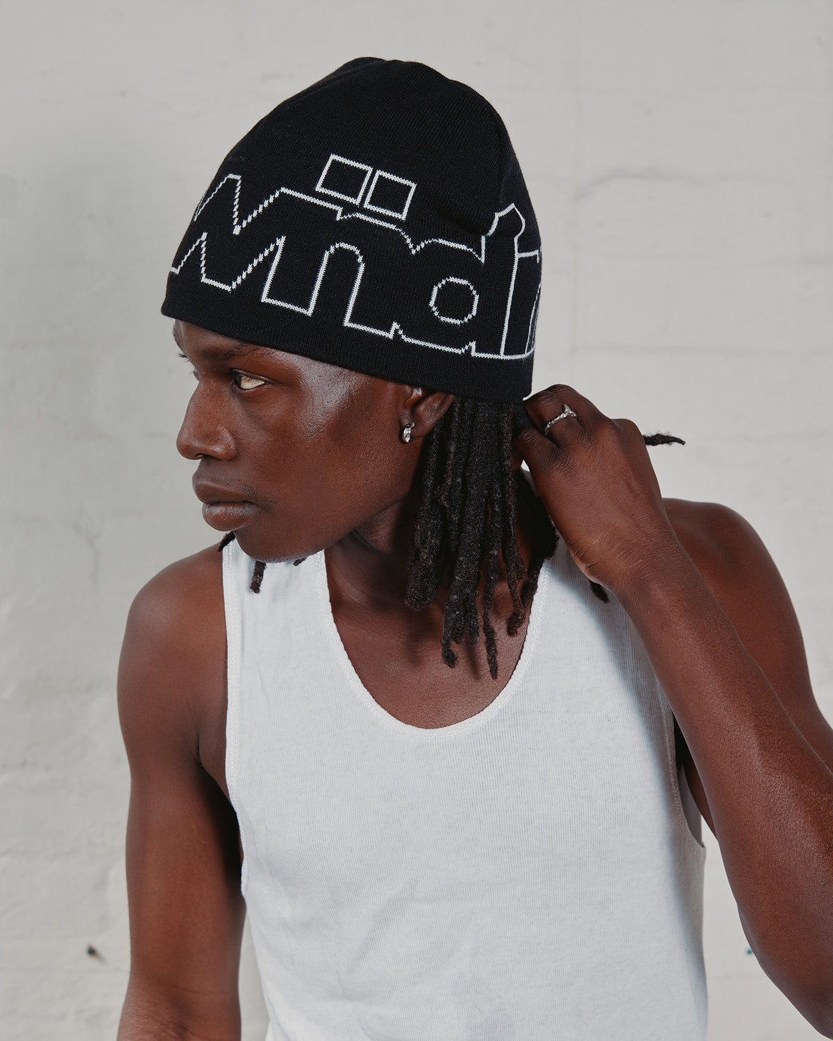 Accent Skull Beanie Black