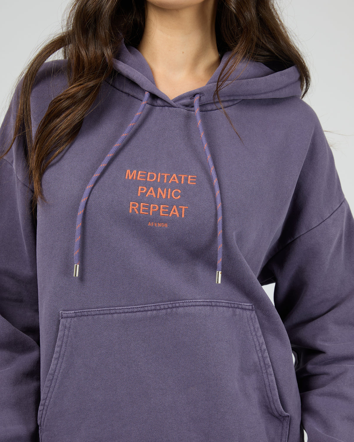 Loop State Recycled Pull On Hood Vintage Aubergine