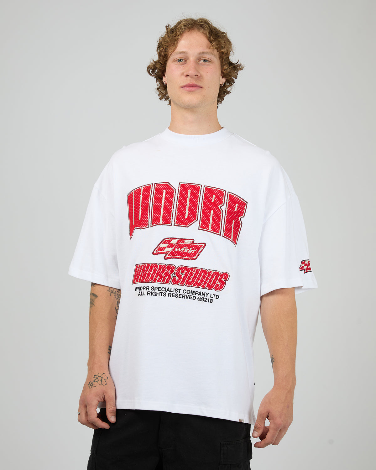 Drivetrain Heavy Weight Tee White