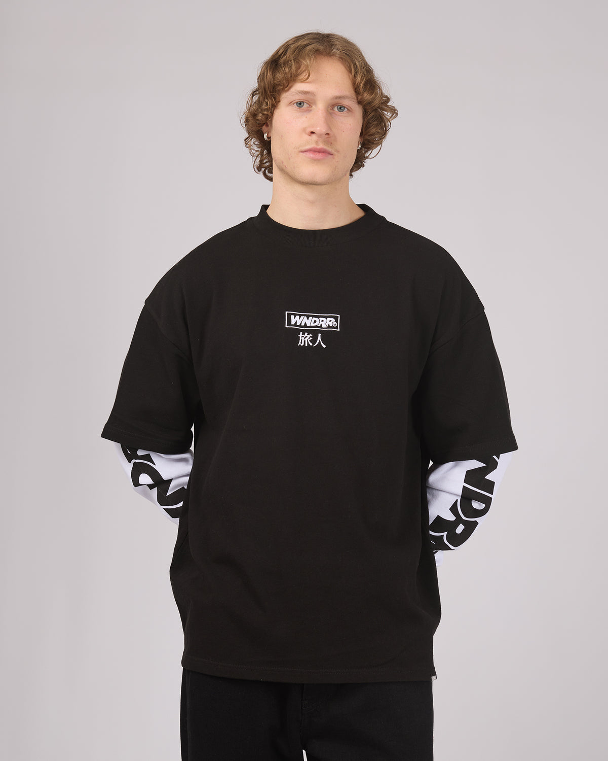 Shodo Layered L/S Tee Black
