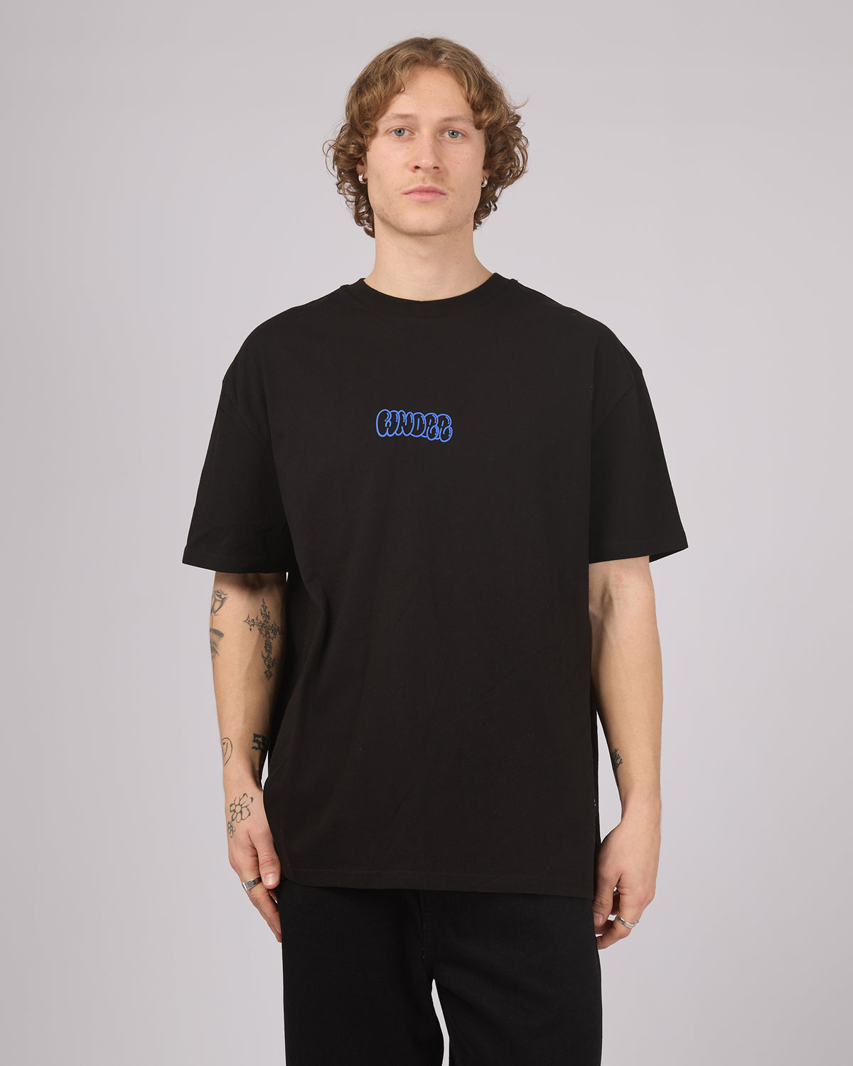 Blissed Out Box Fit Tee Black