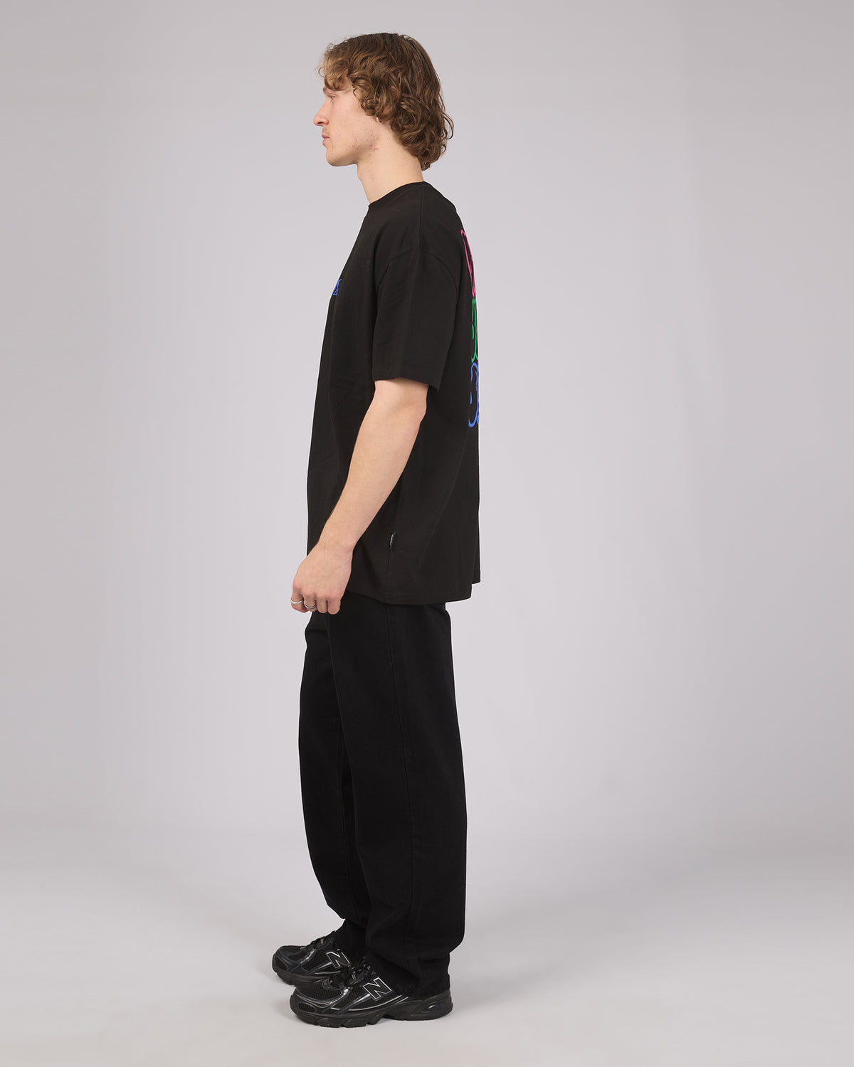 Blissed Out Box Fit Tee Black
