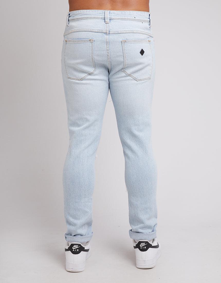 A Brand-A Dropped Skinny Mirror Rip Mirror Rip-Edge Clothing