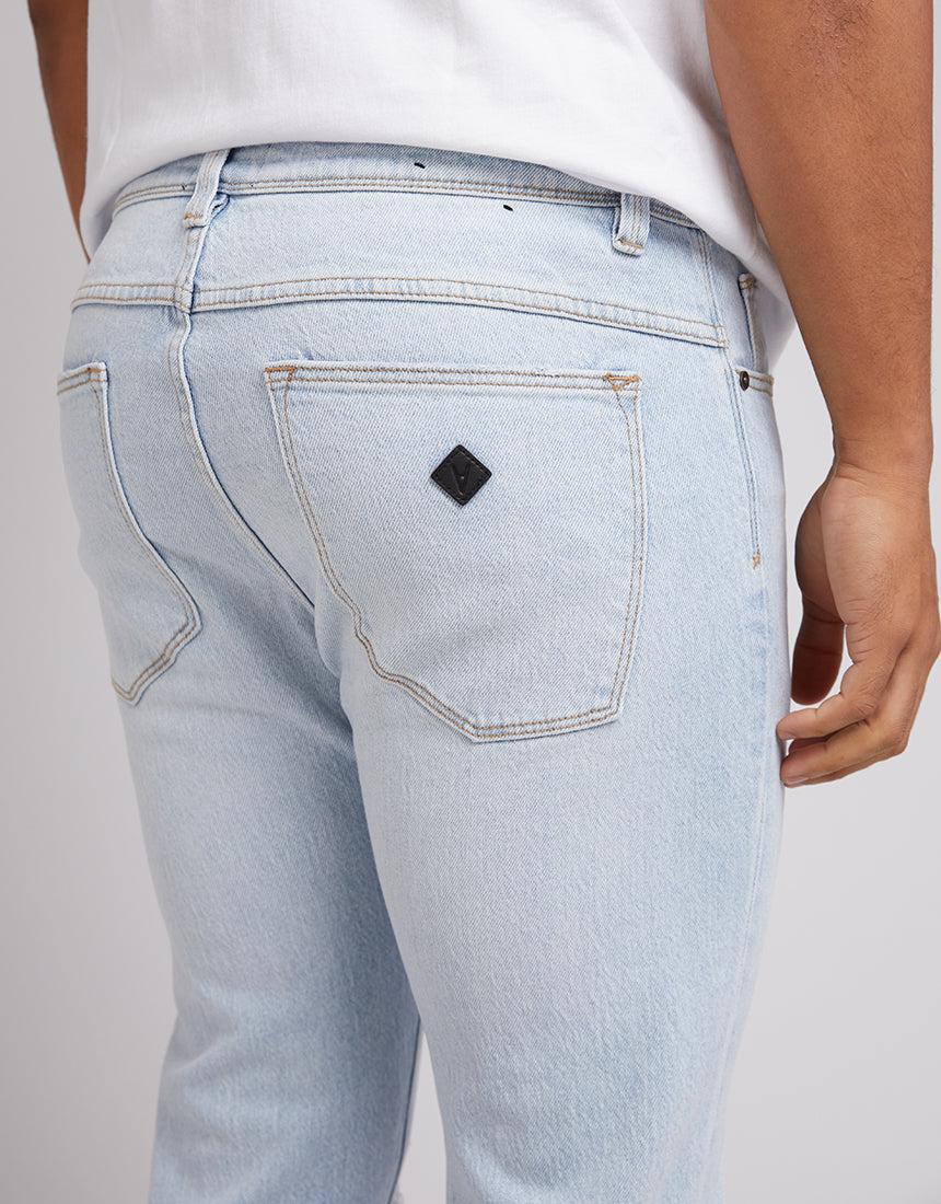 A Brand-A Dropped Skinny Mirror Rip Mirror Rip-Edge Clothing